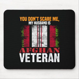 Alfombrilla De Ratón No me asustas, mi marido es afgano, veterano.