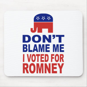 Alfombrilla De Ratón No me culpe que voté por Romney