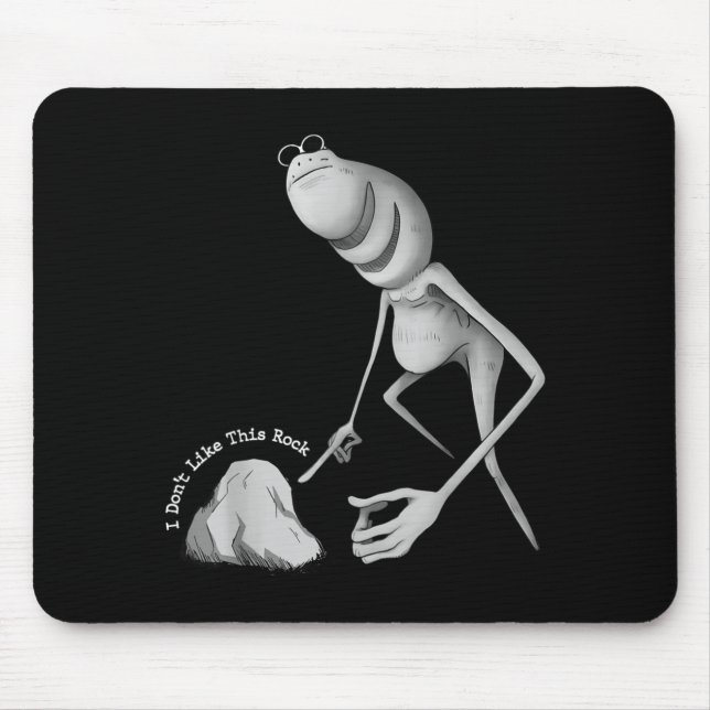 Alfombrilla De Ratón No Me Gusta Esta Roca Divertido Marcus The Worm Me (Frente)
