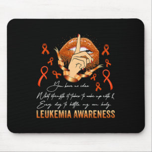 Alfombrilla De Ratón No me juzguen a Leukemia Naranja de Guerrero de Co