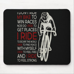 Alfombrilla De Ratón No monto mi bicicleta para ganar carreras 1