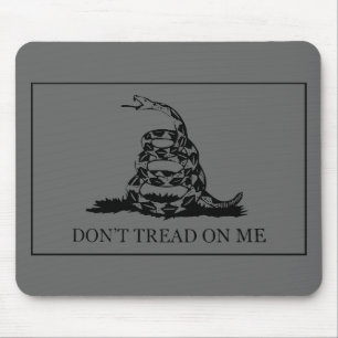Alfombrilla De Ratón No pise en mí la bandera -- Gris