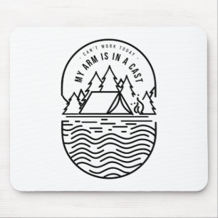 Alfombrilla De Ratón No puedo trabajar hoy mi brazo está en un mástil