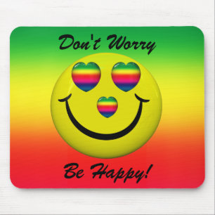 Alfombrilla De Ratón No se preocupe sea cara feliz Mousepad