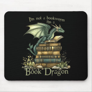 Alfombrilla De Ratón No soy un ratón de biblioteca, soy un dragón de li