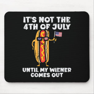 Alfombrilla De Ratón No Wiener Hotdog del 4 de Julio Bandera Americana