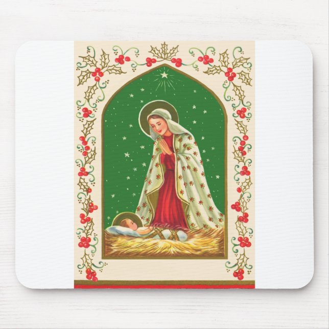 Alfombrilla De Ratón NOB165 Maria y bebé Jesus.tif (Frente)