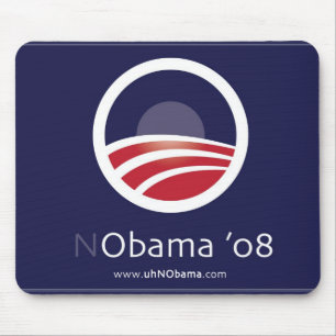 Alfombrilla De Ratón NObama para el cojín de ratón del presidente 08