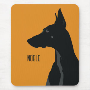 Alfombrilla De Ratón Noble Black Doberman