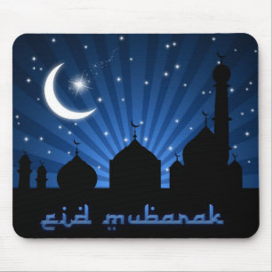 Alfombrilla De Ratón Noche azul de la Mezquita Eid