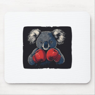 Alfombrilla De Ratón Noche De Lucha Con El Oso De Koala En El Vestido D