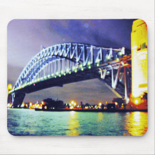Alfombrilla De Ratón noche del puente del puerto de Sydney