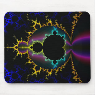 Alfombrilla De Ratón Noche eléctrica Mousepad de Mandelbrot del fractal