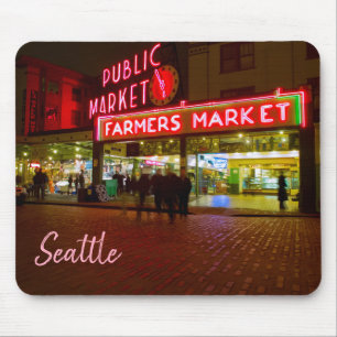 Alfombrilla De Ratón Noche en el mercado público de Seattle
