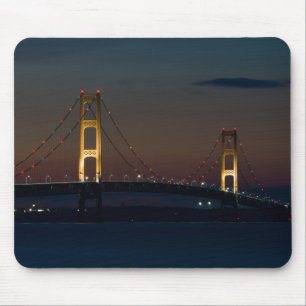 Alfombrilla De Ratón Noche En El Puente Mackinac