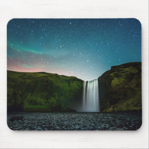 Alfombrilla De Ratón Noche en Skógafoss