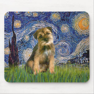 Alfombrilla De Ratón Noche estrellada - Border Terrier #1
