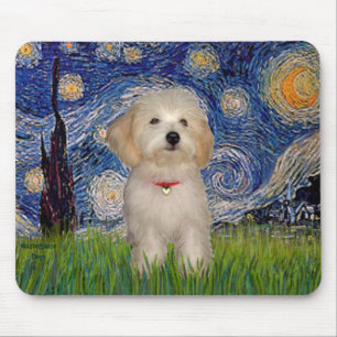 Alfombrilla De Ratón Noche estrellada - cachorro de Havanés
