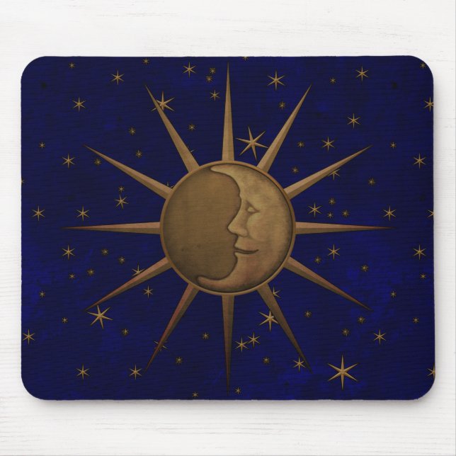 Alfombrilla De Ratón Noche estrellada de la luna celestial de Sun (Frente)