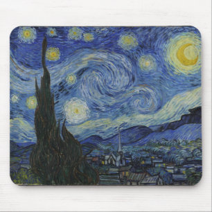 Alfombrilla De Ratón "Noche estrellada" por Van Gogh
