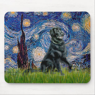 Alfombrilla De Ratón Noche estrellada - Retriever de capa plana 2