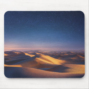 Alfombrilla De Ratón Noche estrellada sobre el paisaje de dunas del des