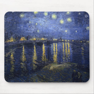 Alfombrilla De Ratón Noche estrellada sobre el Rhone de Vincent van