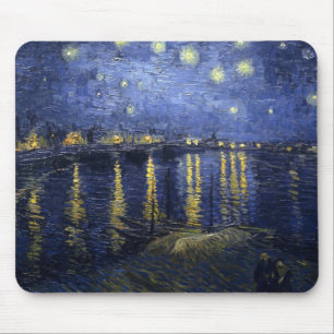 Alfombrilla De Ratón Noche estrellada sobre el Rhone Mousepad