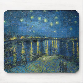 Alfombrilla De Ratón Noche estrellada sobre el río Ródano (por van Gogh