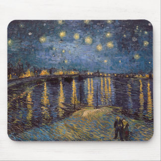 Alfombrilla De Ratón Noche estrellada sobre el río Ródano por Vincent V