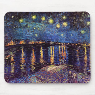 Alfombrilla De Ratón Noche estrellada sobre el Ródano por Van Gogh