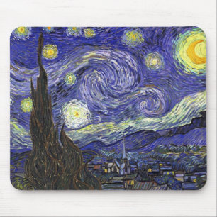Alfombrilla De Ratón Noche estrellada, Vincent Van Gogh.
