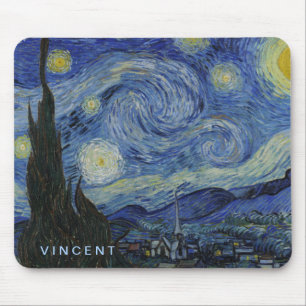 Alfombrilla De Ratón Noche estrellada Vincent van Gogh
