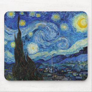 Alfombrilla De Ratón Noche estrellada, Vincent van Gogh