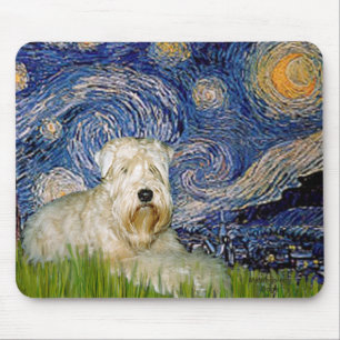 Alfombrilla De Ratón Noche estrellada - Wheaten Terrier 1