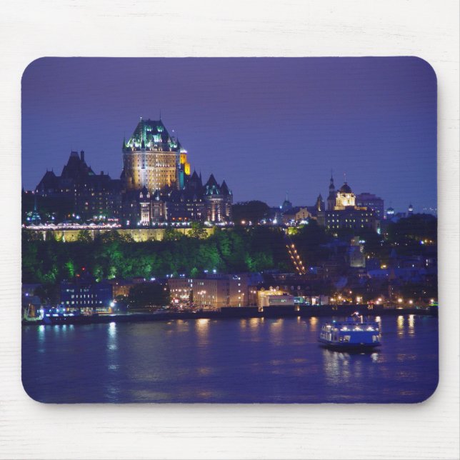 Alfombrilla De Ratón Noche Quebec Mousepad del castillo de Frontenac (Frente)