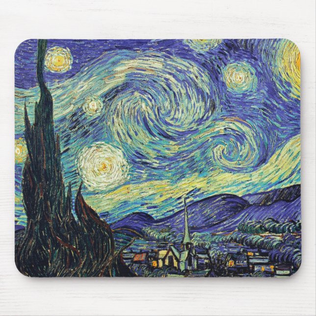 Alfombrilla De Ratón Noche Van Gogh Starry (Frente)