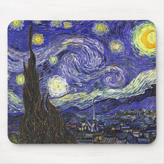 Alfombrilla De Ratón Noche Van Gogh Starry (Frente)