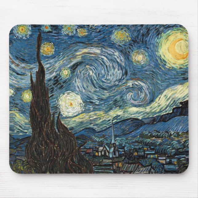 Alfombrilla De Ratón Noche Van Gogh Starry (Frente)