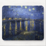 Alfombrilla De Ratón Noche Van Gogh Starry Sobre El Ródano<br><div class="desc">Noche estrellada de Vincent Van Gogh sobre la obra maestra del Ródano de alrededor de 1888,  obra de arte de impresionistas de época sobre productos de la actualidad de Zazilicious</div>