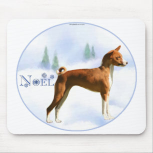 Alfombrilla De Ratón Noel Basenji Mousepad