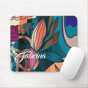 Alfombrilla De Ratón Nombre de firma de guión personalizado Tropical