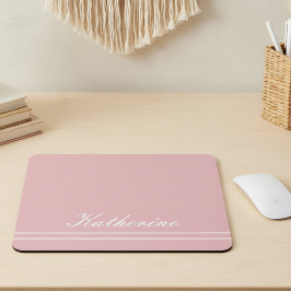 Alfombrilla De Ratón Nombre de guión Minimalista Rosa