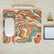 Nombre de guión ondulado del Naranja ardido rosado