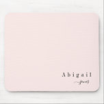 Alfombrilla De Ratón Nombre de guión simple rosa Lujo moderno personali<br><div class="desc">Diseño de nombres de guiones minimalistas de moda moderna sobre fondo rosa de color editable,  simple y elegante,  gran personalizado su propia almohadilla de ratón personalizada. Personalizar con el color de fondo de su elección.</div>