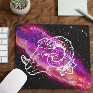 Alfombrilla De Ratón Nombre de la constelación de Aries Galaxia Signo d