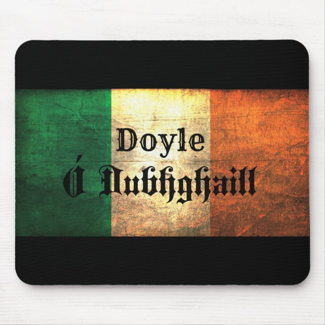 Alfombrilla De Ratón Nombre de la familia Doyle irlandesa (Frente)