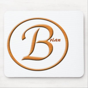 Alfombrilla De Ratón Nombre de la letra "B" de Monogramed