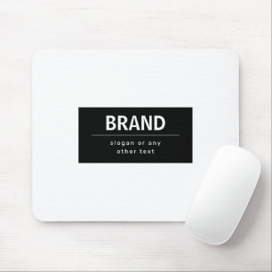 Alfombrilla De Ratón Nombre de marca o empresa moderna y audaz Blanco