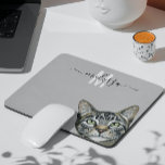 Alfombrilla De Ratón Nombre de monograma de acuarela de gato inapropiad<br><div class="desc">Este diseño puede ser personalizado en el área proporcionada cambiando la foto y/o el texto. O puede personalizarse haciendo clic en Personalizar esta plantilla y, a continuación, eligiendo la opción de hacer clic en el personalizar y eliminando o cambiando el color del fondo, agregando texto, cambiando el color o estilo...</div>